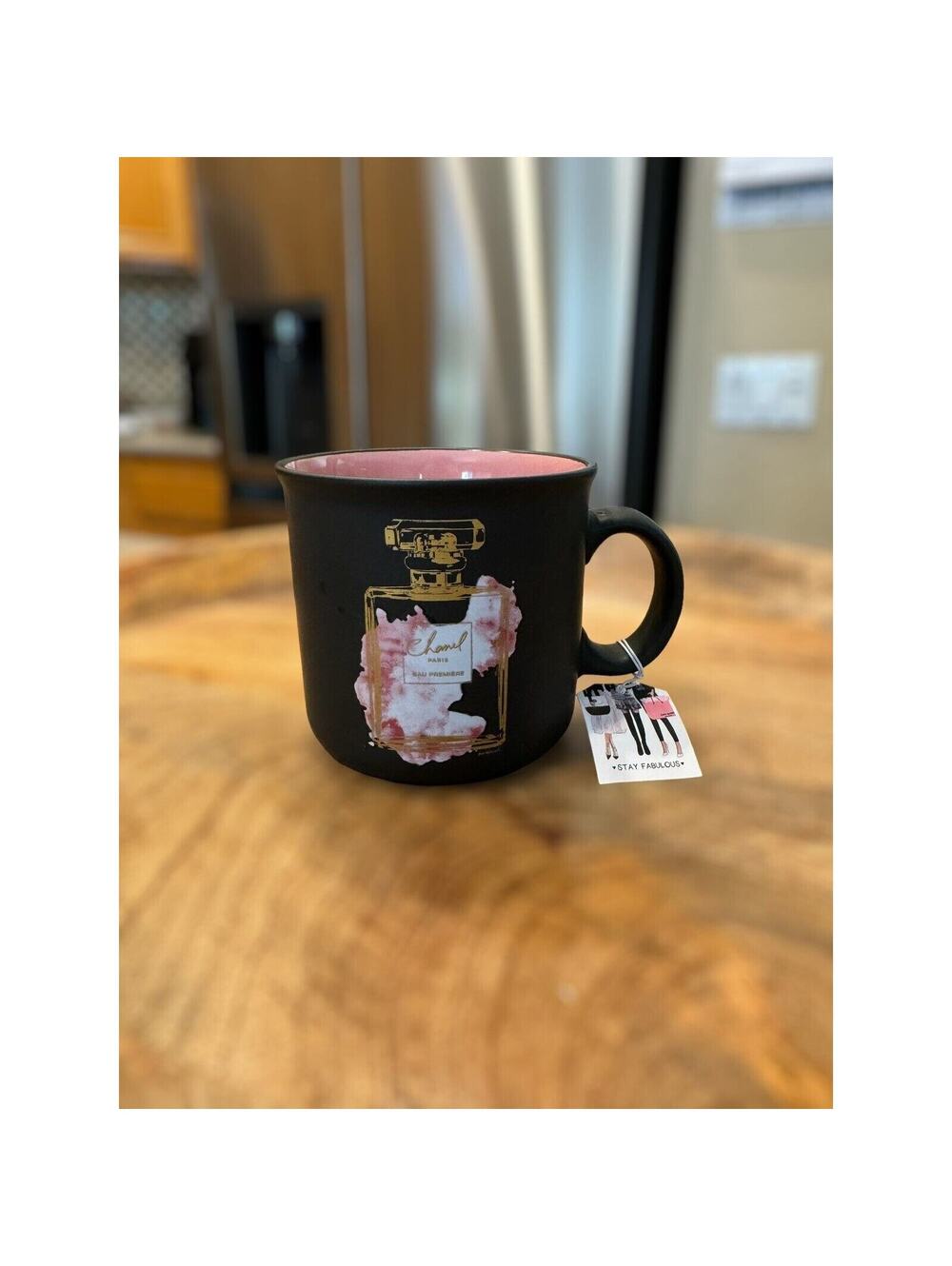 Coco Chanel Perfume Bouquet Chic Amanda Greenwood Art Coffee Tea Cocoa Mug